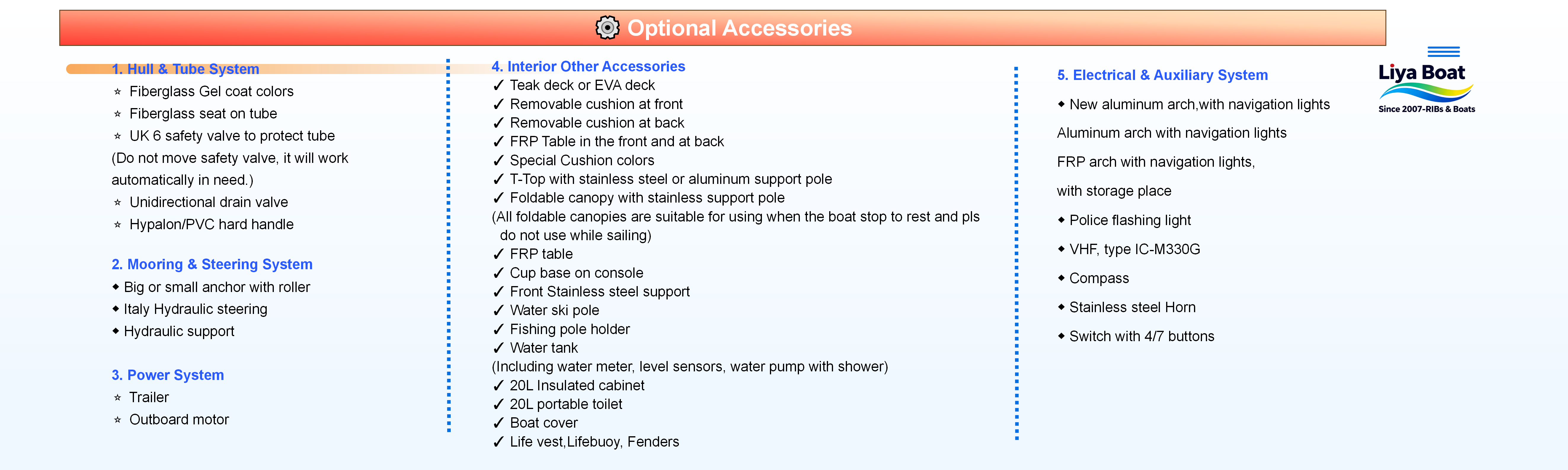 Coussinets de soleil moelleux et plats en option sur la proue et la poupe du Liya Premium Sport RIB pour une relaxation ultime 