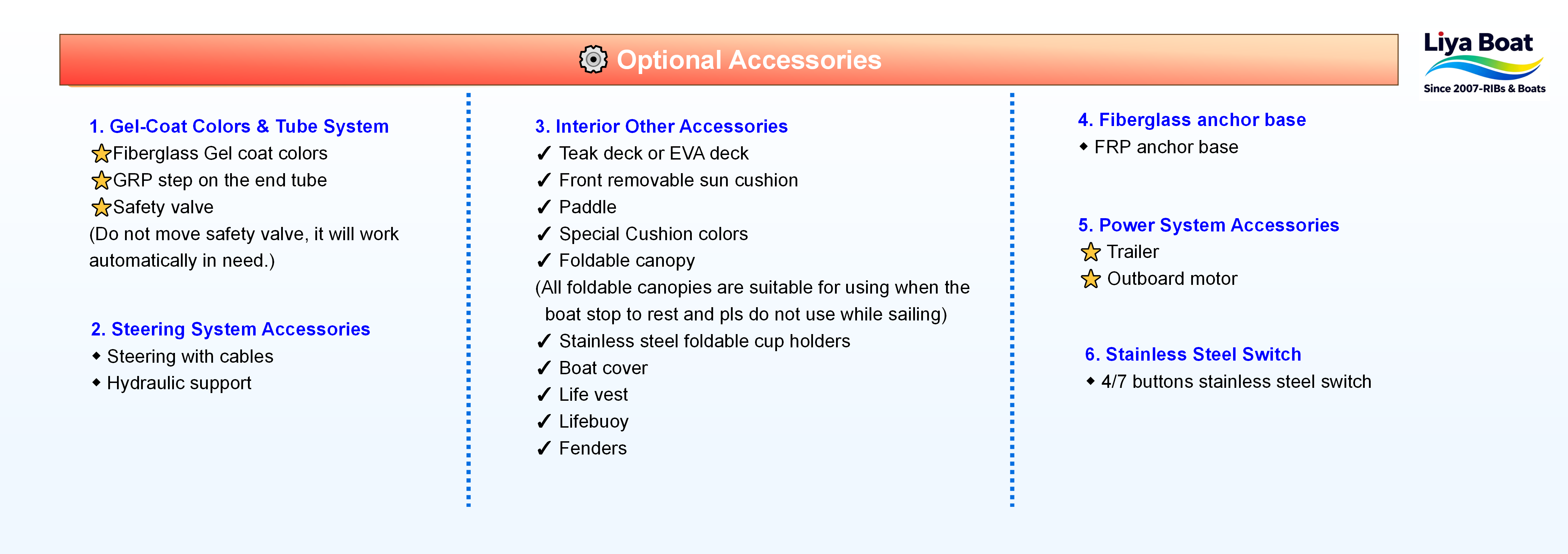 Bateau RIB à console centrale Liya de 14 pieds avec accessoires en option