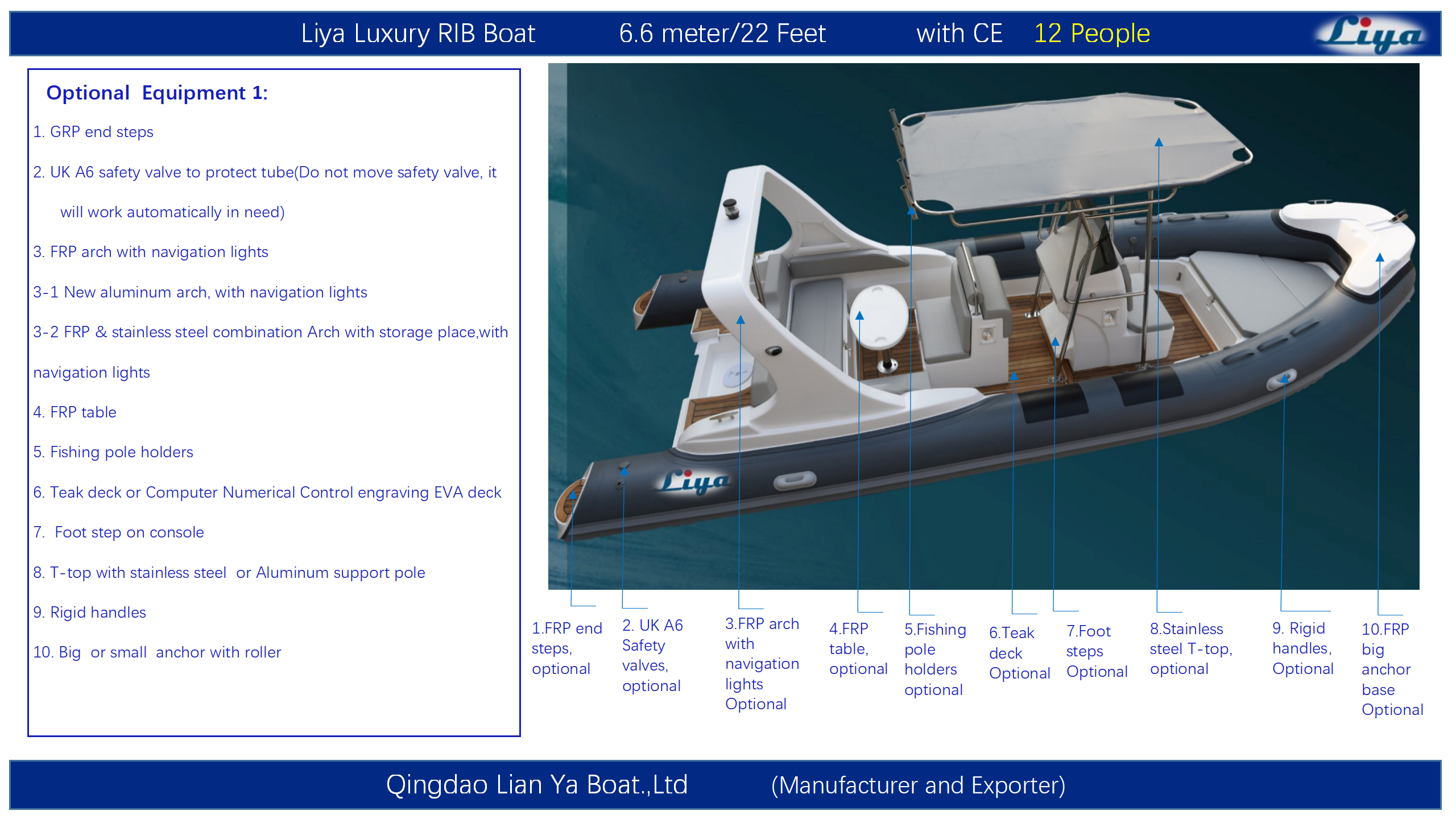 Coussins de soleil confortables en option sur la proue pour les loisirs et la détente