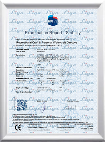 Certification CE en aluminium de 10 m