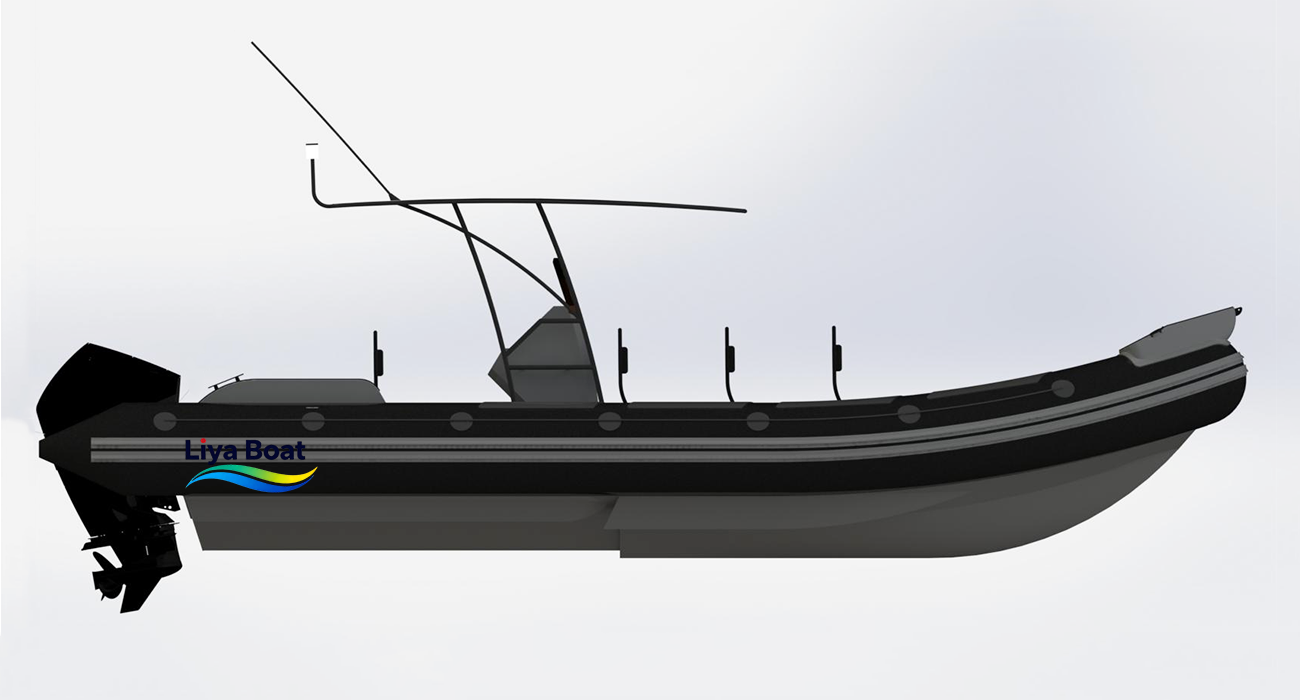 Liya 7,9 m (26 pieds) Professional Patrol RHIB, 16 sièges, prêt pour porte-armes, haute vitesse