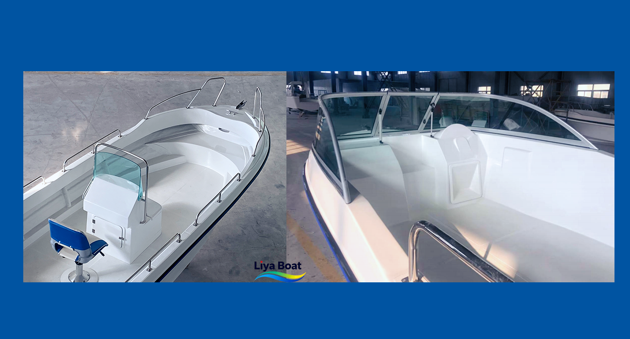 Liya Bateau de pêche à console centrale de 20 pieds en fibre de verre de 6 m, pour la pêche et les loisirs