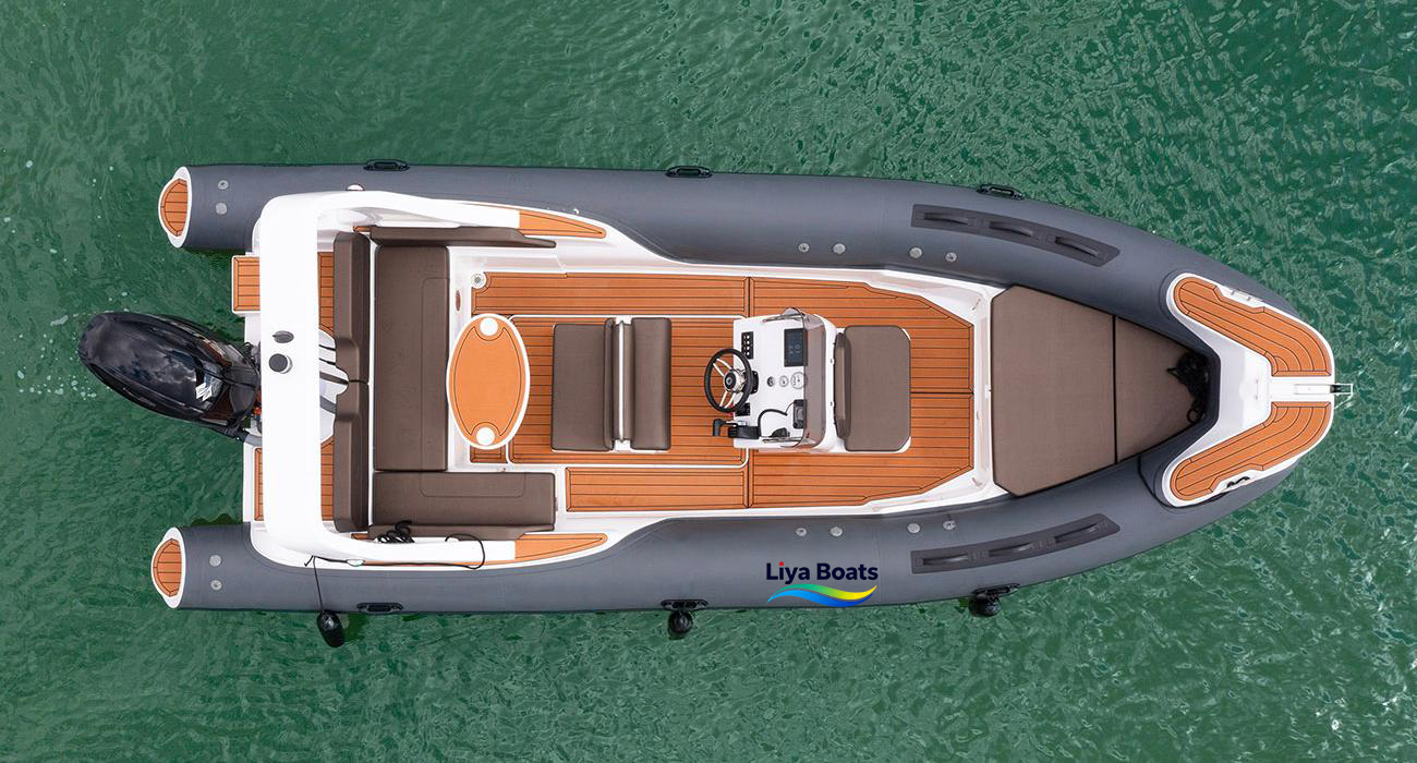 Bateau semi-rigide gonflable Liya de 6,6 m (22 pieds) pour 12 personnes - RIB commercial et récréatif certifié CE