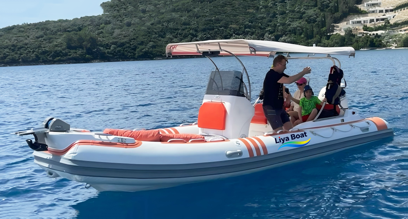 Bateau de pêche Liya RIB de 6,2 m/20 pieds pour 12 personnes, certifié CE, hors-bord 115-150HP
