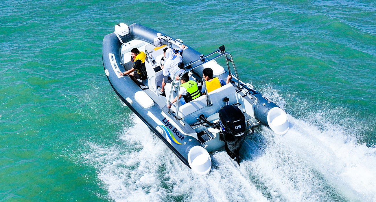 Bateau d'appel d'offres de luxe à coque en aluminium Liya de 19 pieds | Réservoir de carburant 150L | Certifié CE