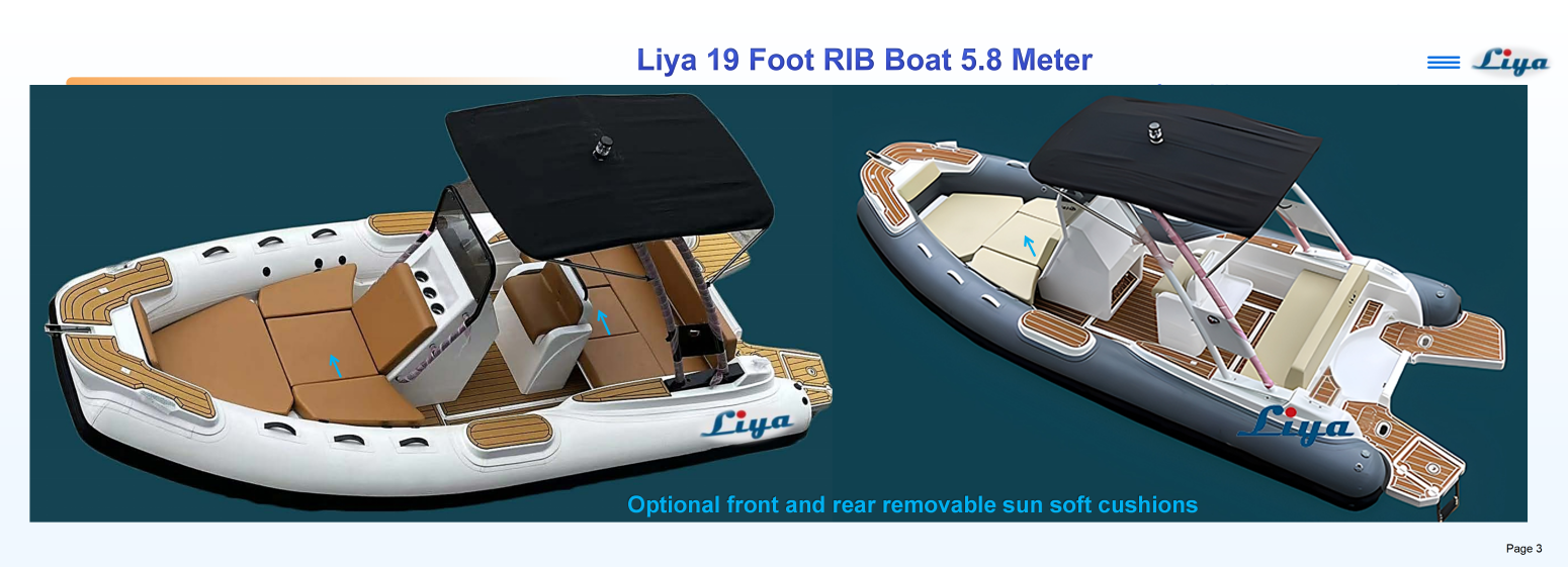  Liya 5.8m RIB Boat vue différente