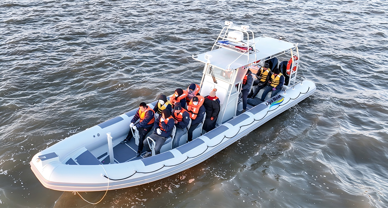 Bateau RIB de patrouille en aluminium Liya de 34 pieds, grande vitesse, 14 personnes, certifié CE B&C
