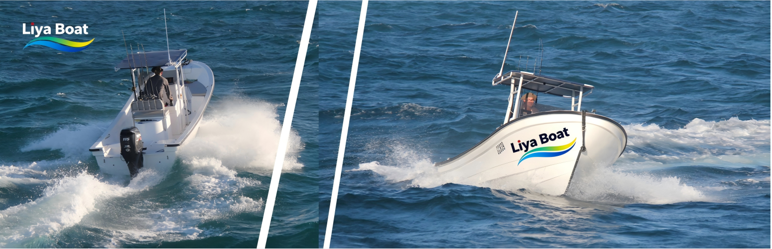 Installation d'un moteur hors-bord sur un bateau Panga de 7,6 m avec une gamme de 115 à 150 CV pour la redondance de la pêche au large