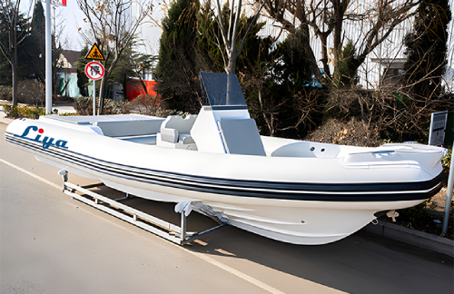 Liya nouveau bateau Hypalon de bateau côtelé de luxe de 25 pieds avec des moteurs jumeaux