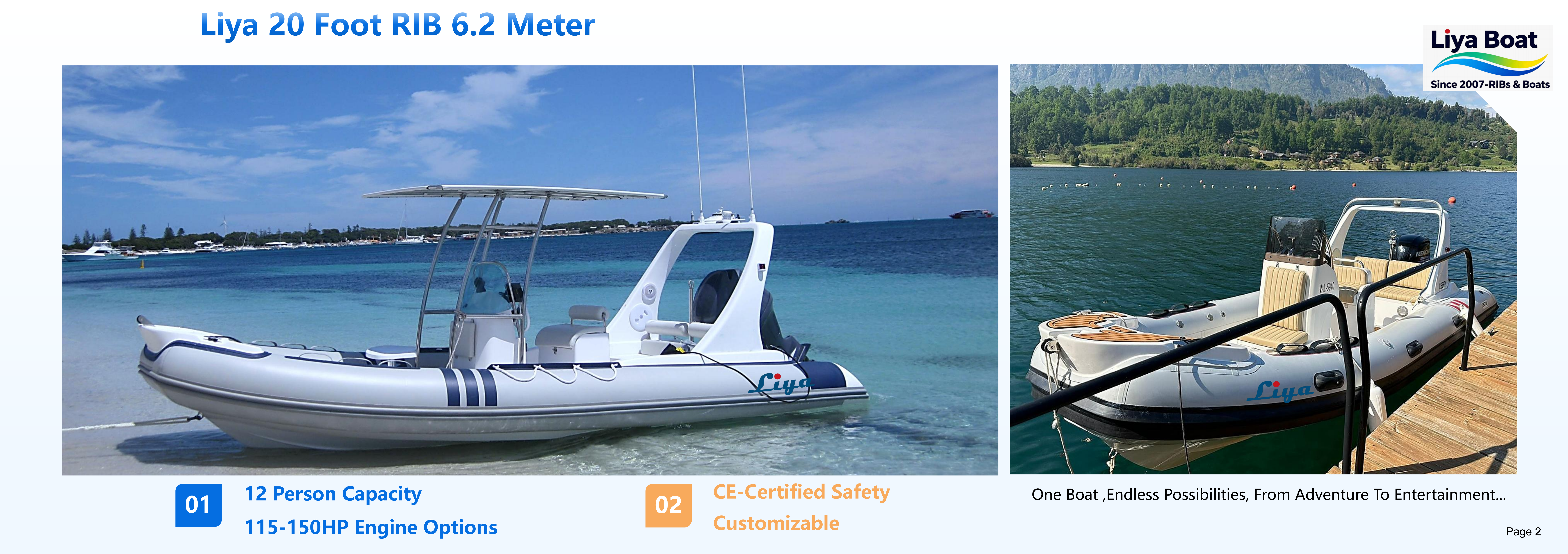 Cockpit spacieux et sièges pour 12 personnes dans un bateau pneumatique de 20 pieds