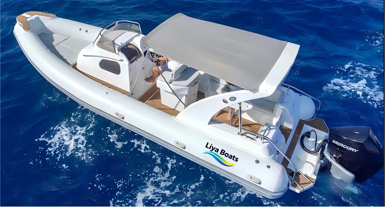 Bateau RIB à cabine de luxe Liya 27FT à vendre | Coque à marches de 8,3 m, prête pour la famille et la location