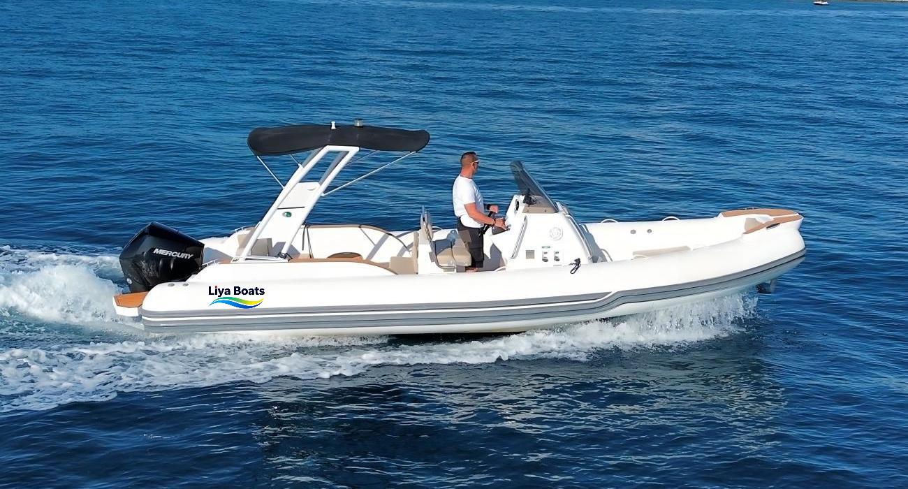Bateau RIB Liya de 7,5 m et 25 pieds pour 16 passagers, options de moteur simple ou double