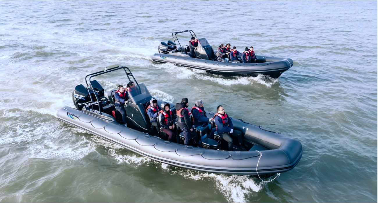 Bateau de patrouille professionnel robuste de 8,3 m | R&eacute;ponse rapide, 12 personnes, certifi&eacute; CE