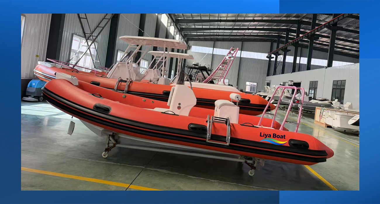 Bateau semi-rigide à pont ouvert Liya de 17 pieds pour 10 personnes, annexe économique en Hypalon/PVC de 5,2 m