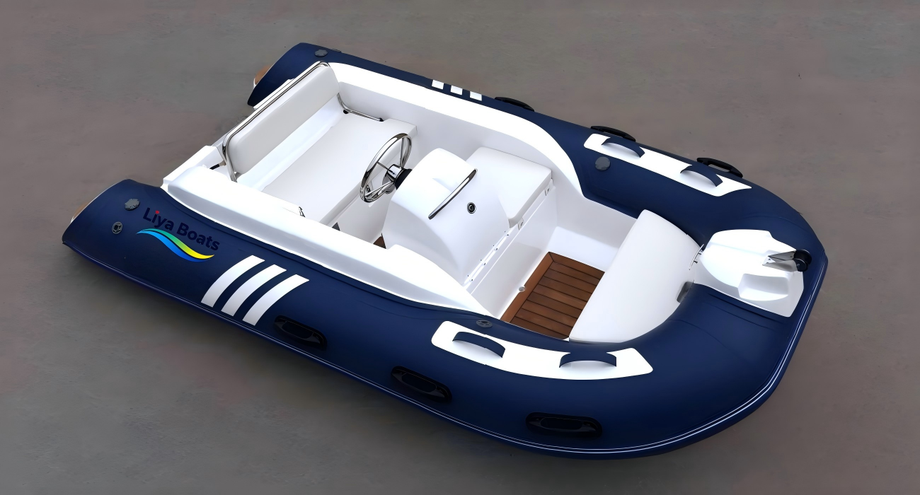 Annexe Liya 3,3 m (11 pieds) RlB | Bateau pneumatique certifié CE pour 5 personnes avec réservoir de carburant et console | Petit