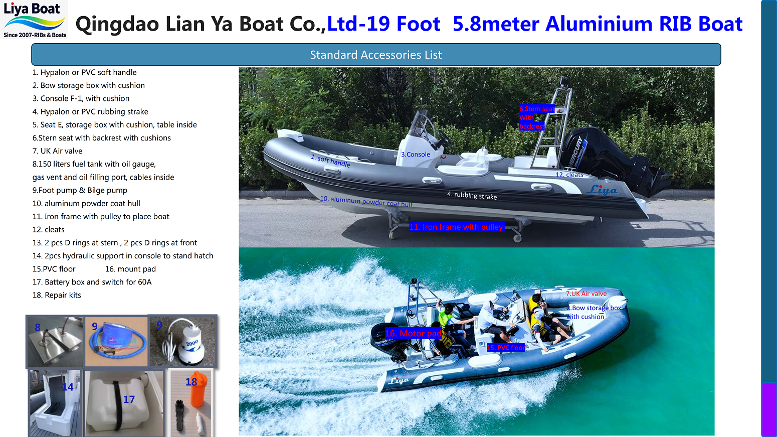 accessoires aluminium 5802 