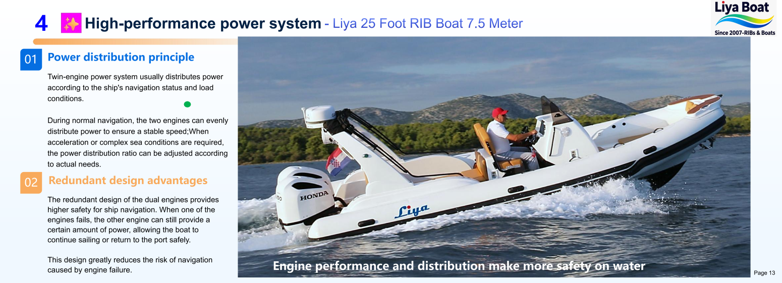 Liya 25 pieds RIB-Classic_POWER SYSTEM