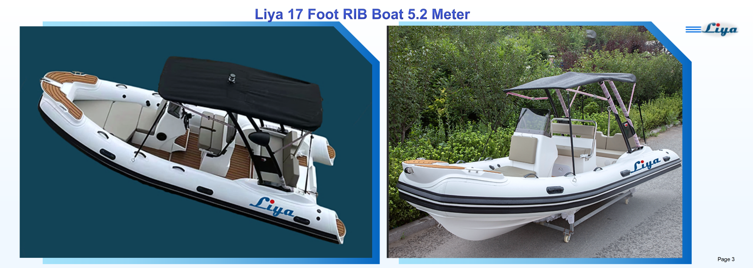 Tableau de bord de la console centrale - Bateau semi-rigide Liya de 5,2 m avec T-TOP ou auvent