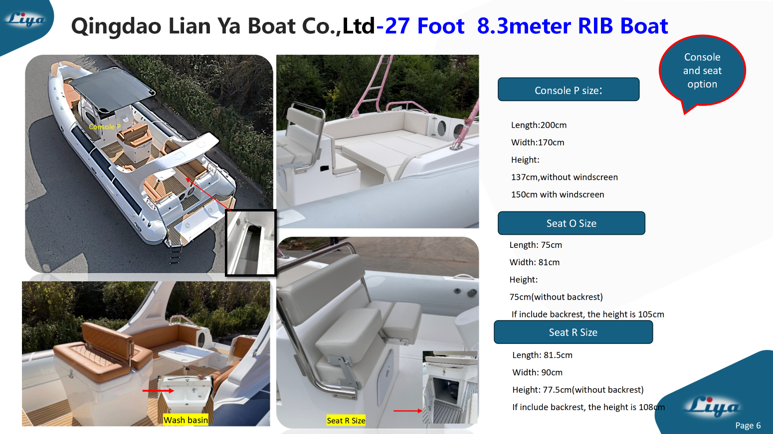 Liya Cabin RIB BOAT 27 PIEDS DISPOSITION