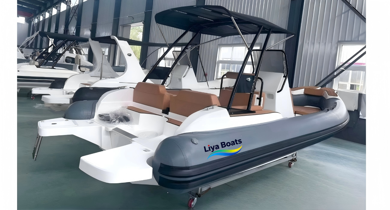 Bateau semi-rigide gonflable Liya de 6,6 m (22 pieds) pour 12 personnes - RIB commercial et récréatif certifié CE