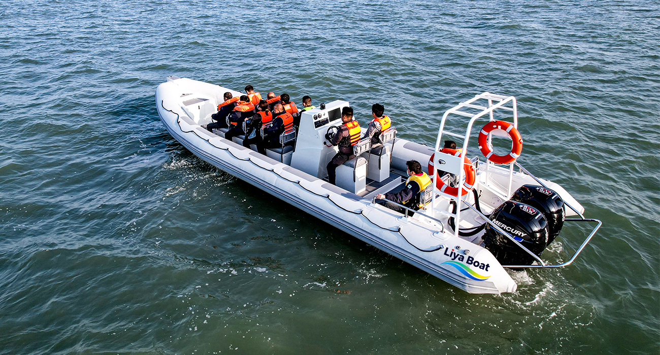Bateau RIB de patrouille en aluminium Liya de 34 pieds, grande vitesse, 14 personnes, certifié CE B&C