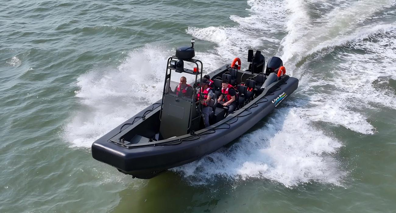 Bateau de patrouille en aluminium de 27 pieds, collier en Polyurée-EVA, coque en V profond