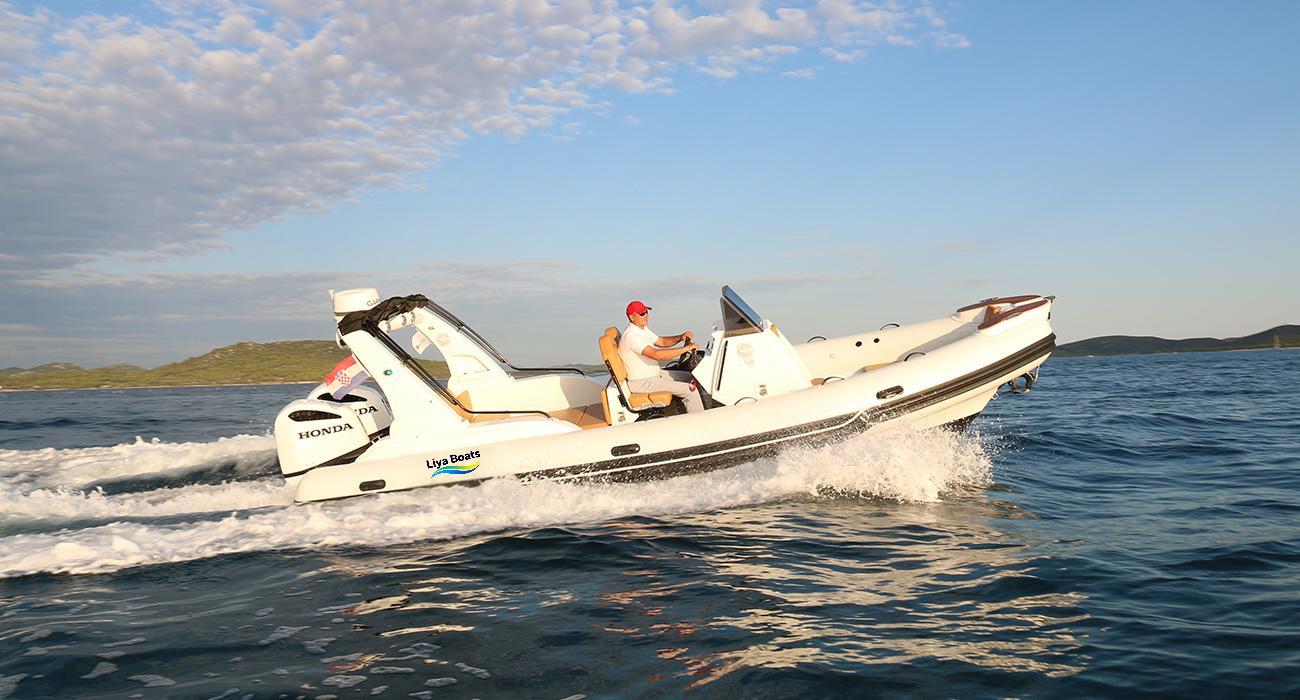 Bateau RIB Liya de 7,5 m et 25 pieds pour 16 passagers, options de moteur simple ou double