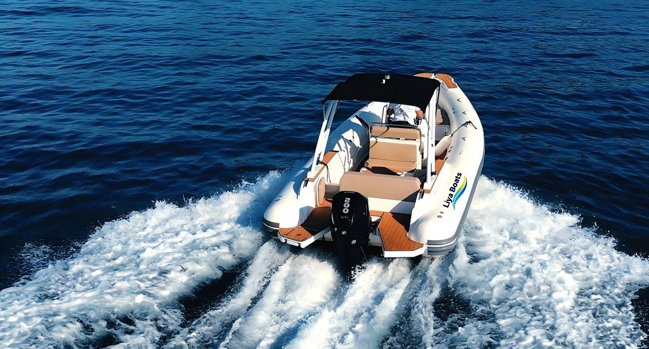 Bateau RIB Liya de 7,5 m et 25 pieds pour 16 passagers, options de moteur simple ou double