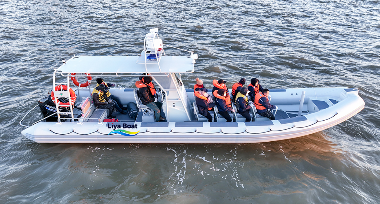 Bateau RIB de patrouille en aluminium Liya de 34 pieds, grande vitesse, 14 personnes, certifié CE B&C