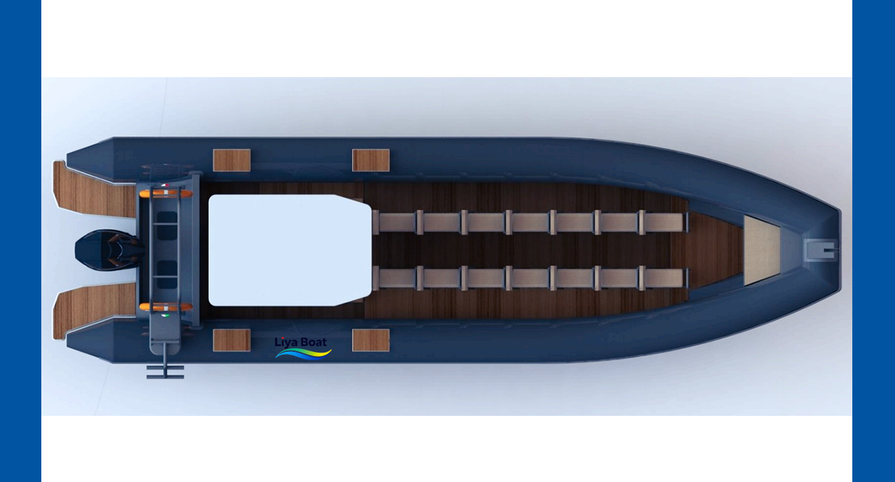 Liya Bateau de travail de patrouille RIB robuste de 26 à 34 pieds | 10-20 personnes | Personnalisable