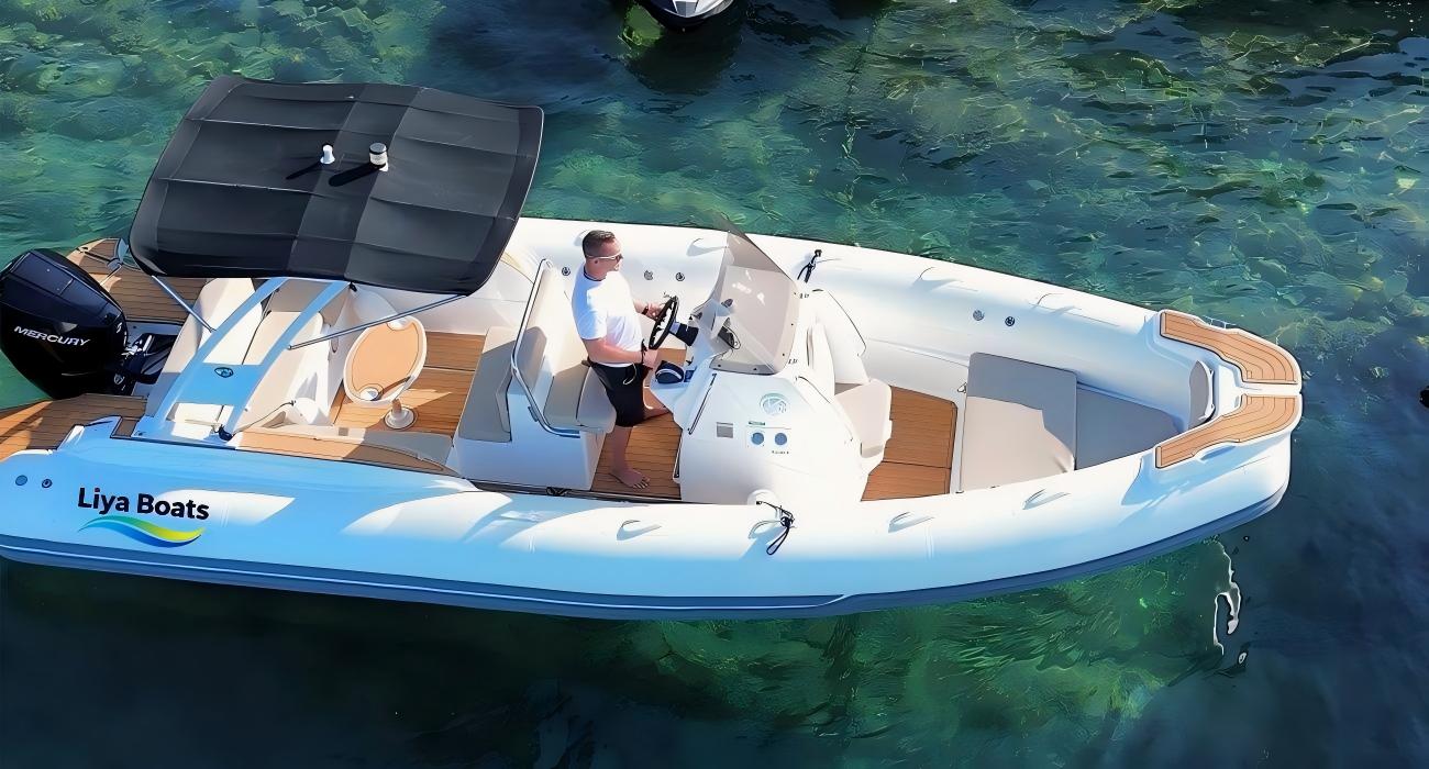 Bateau RIB Liya de 7,5 m et 25 pieds pour 16 passagers, options de moteur simple ou double