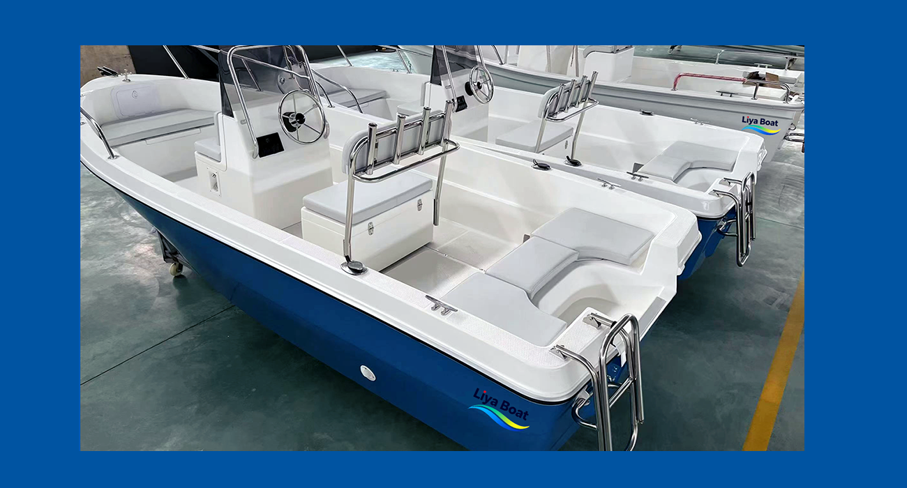 Liya Bateau économique en fibre de verre de 5 m pour 8 personnes pour la pêche et les excursions économiques