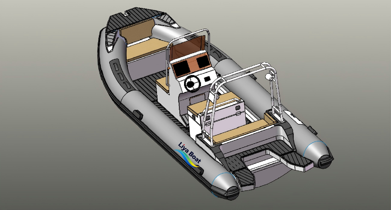 Bateau RIB en aluminium à console centrale Liya de 20 pieds | Coque en V profond | Réservoir de carburant 150L | Certifié CE