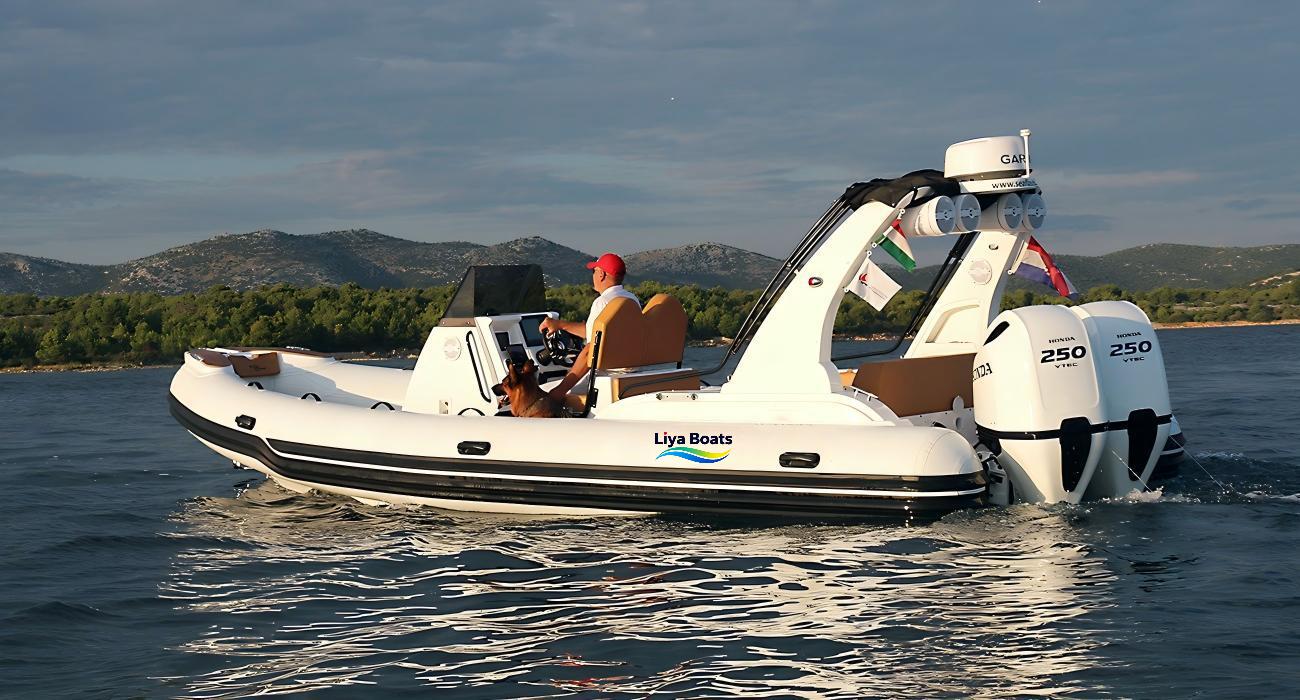 Bateau RIB Liya de 7,5 m et 25 pieds pour 16 passagers, options de moteur simple ou double
