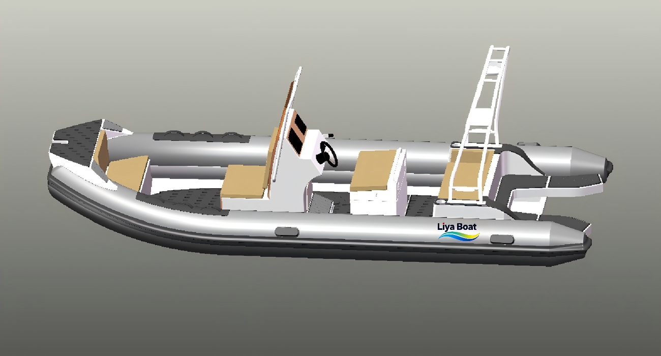 Bateau RIB en aluminium à console centrale Liya de 20 pieds | Coque en V profond | Réservoir de carburant 150L | Certifié CE