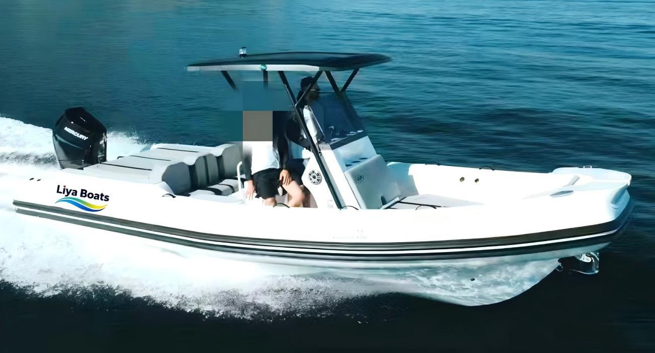 Bateau RlB de luxe de style italien Liya de 25 pieds avec grand transat certifié CE pour 16 personnes