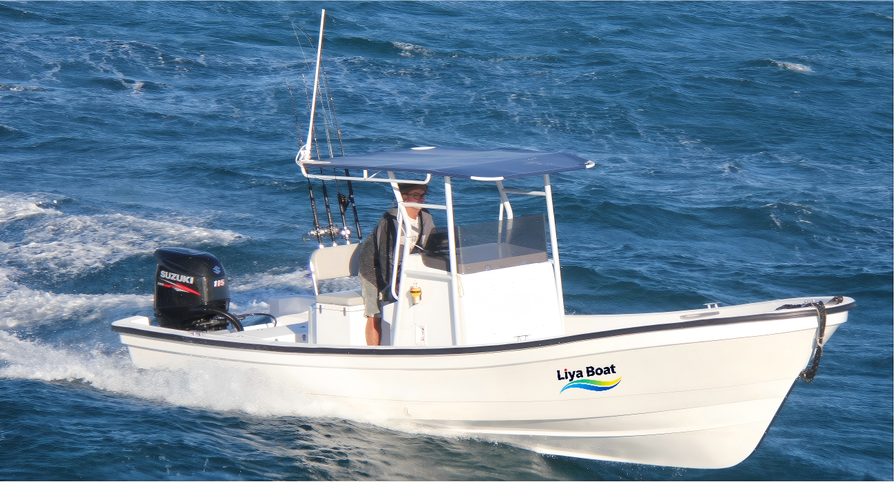 Bateau Panga en fibre de verre de 7,6 m (25 pieds) à vendre | Navire de pêche et de loisirs Deep-V pour 10 personnes